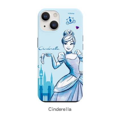 Disney Princess Watercolour Dual Layer TPU+PC Shockproof Guard Up Combo Case Cover