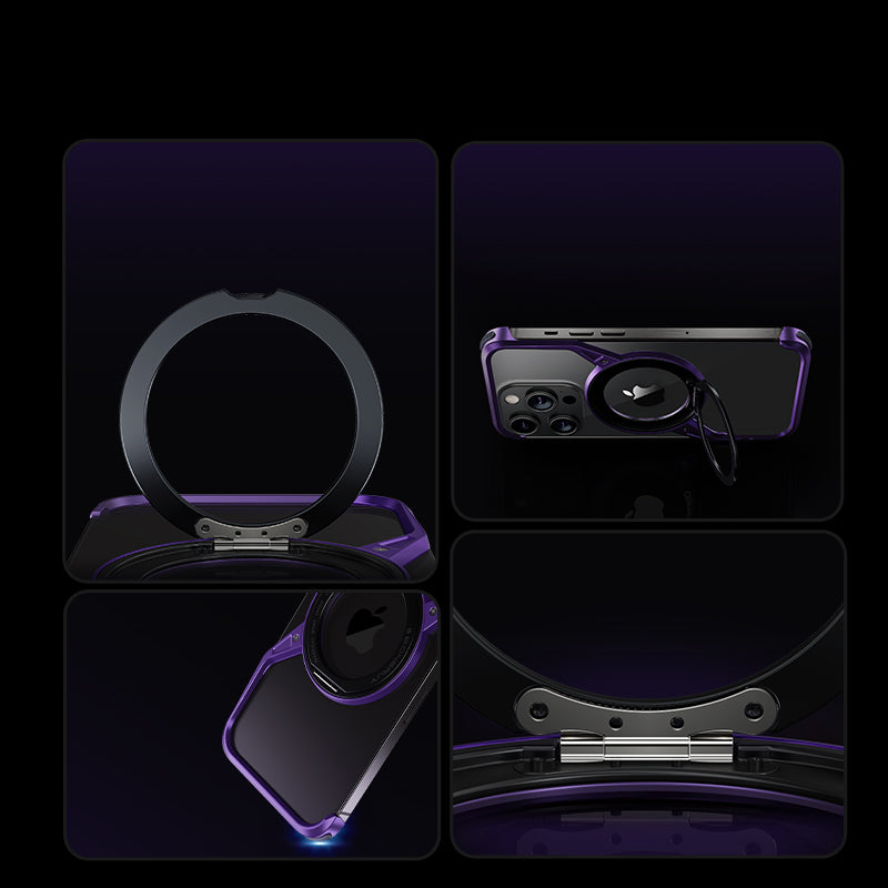 Armor King S Shell MagSafe Fulcrum Ring Stand Air Cushion Metal Case Cover