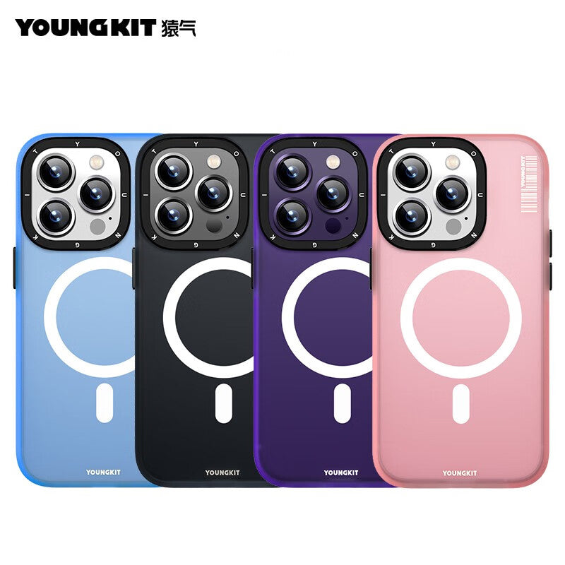 YOUNGKIT Color Sand MagSafe Slim Thin Matte Anti-Scratch Back Shockproof Cover Case