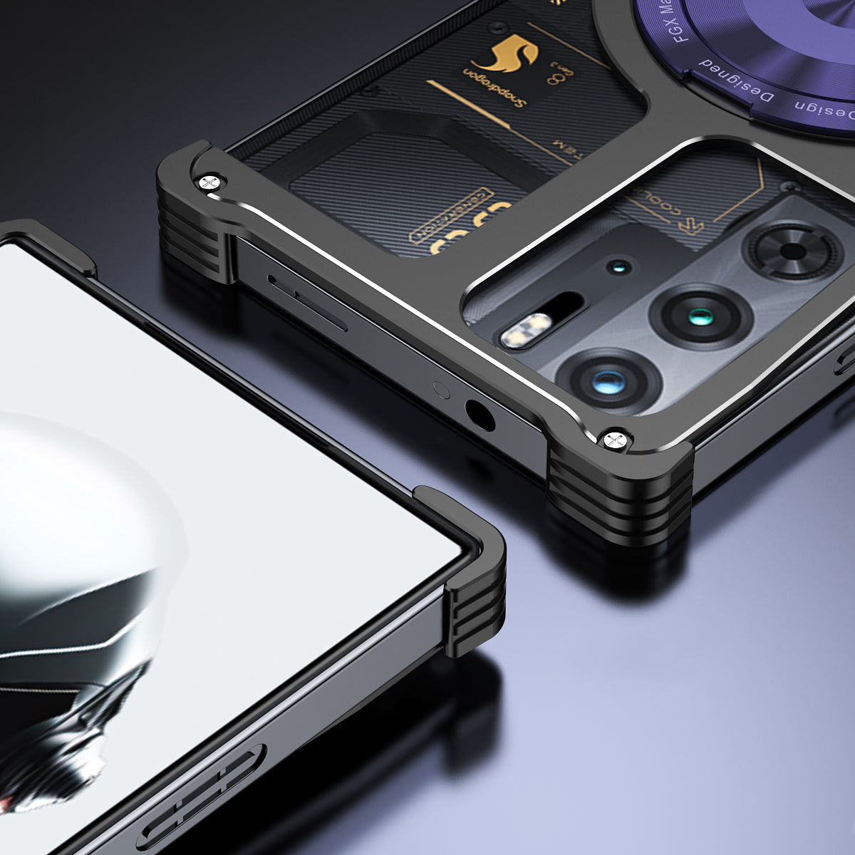 iy Bicolor Armor MagSafe Aluminum Alloy Kickstand Shockproof Metal Case Cover