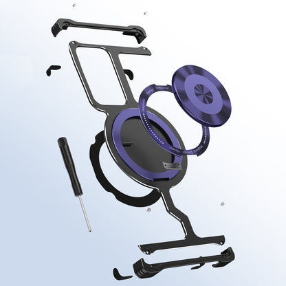 iy Bicolor Armor MagSafe Aluminum Alloy Kickstand Shockproof Metal Case Cover