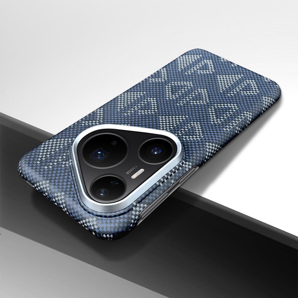 Armor King Geometric Impression Aramid Fiber MagSafe Non-Slip Slim Light Case Cover