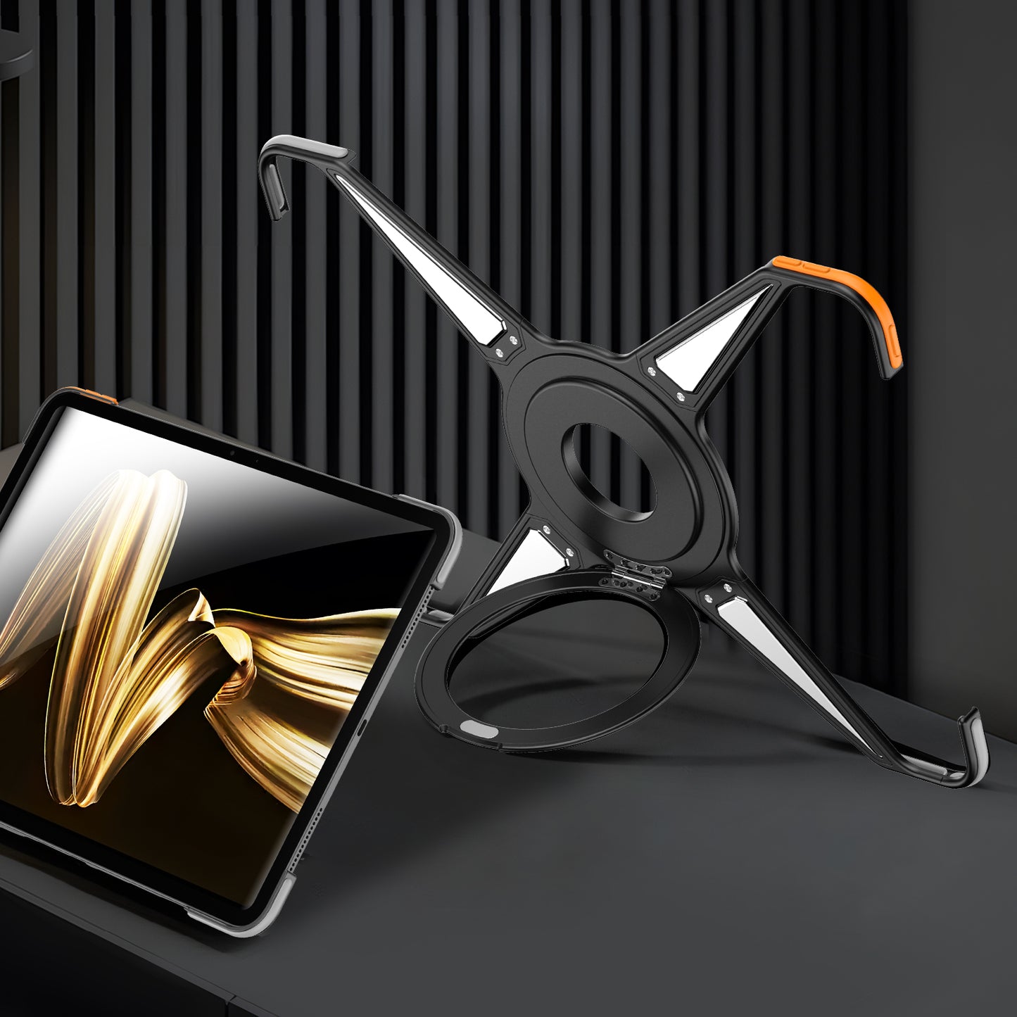 Amor King X 360° Magsafe Pivot Ring Stand True Air Shockproof Metal Alloy Case for Apple iPad