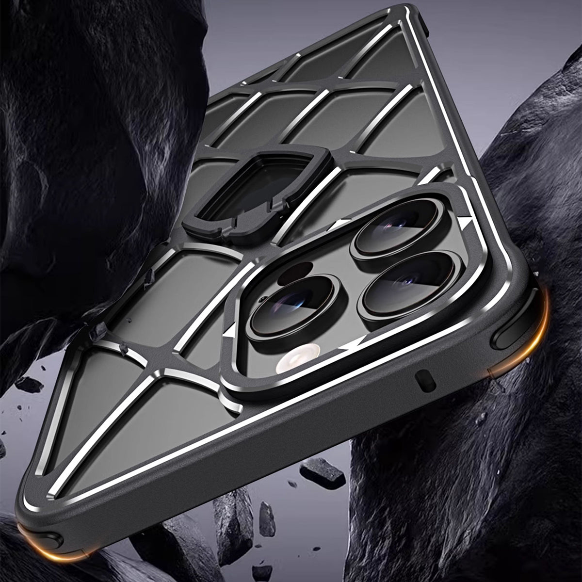 Armor King Star Check Heat Dissipation Invisible Bracket Aluminum Alloy Metal Case Cover