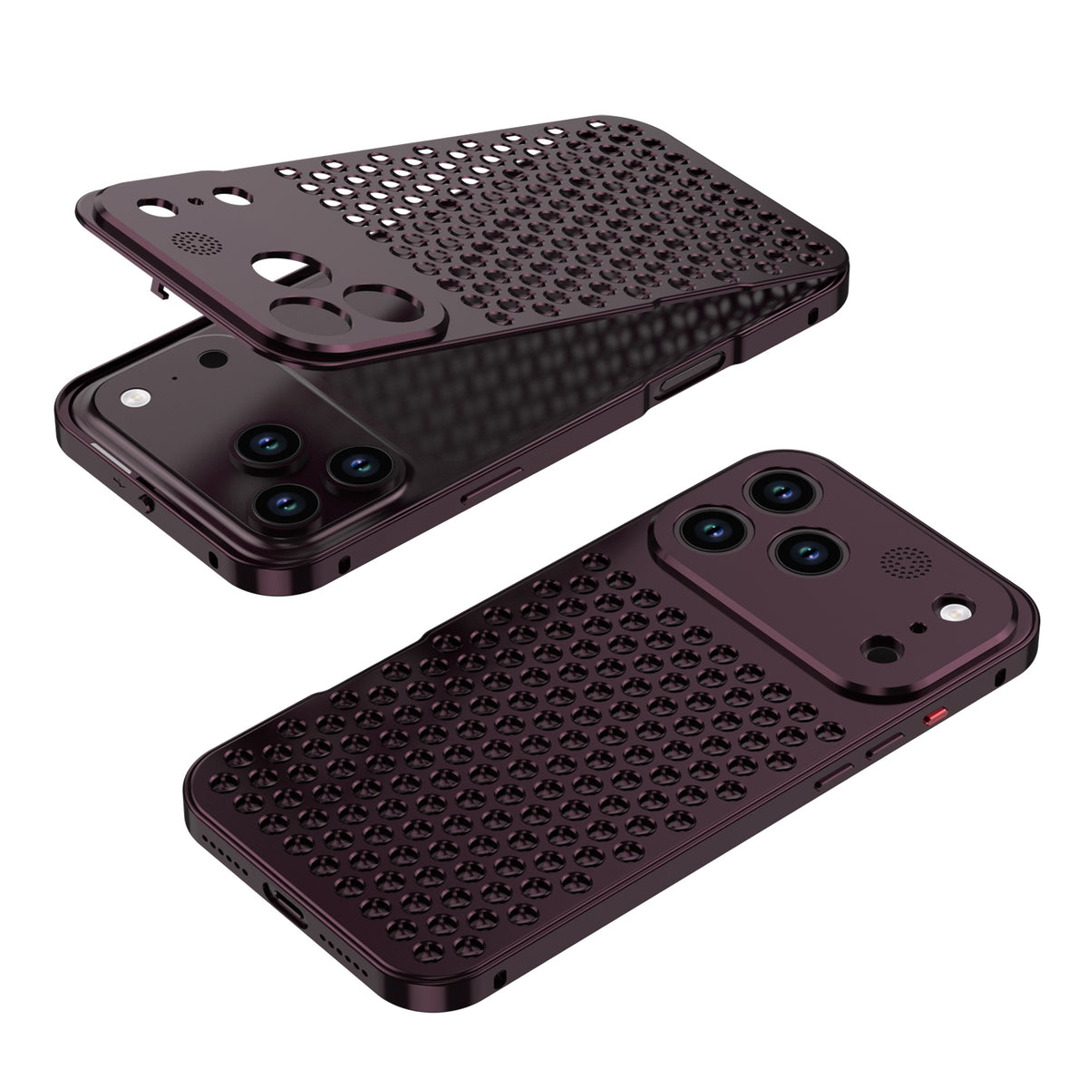 Kylin Armor Elastic Buckle Heat Dissipation Aromatherapy Metal Case Cover