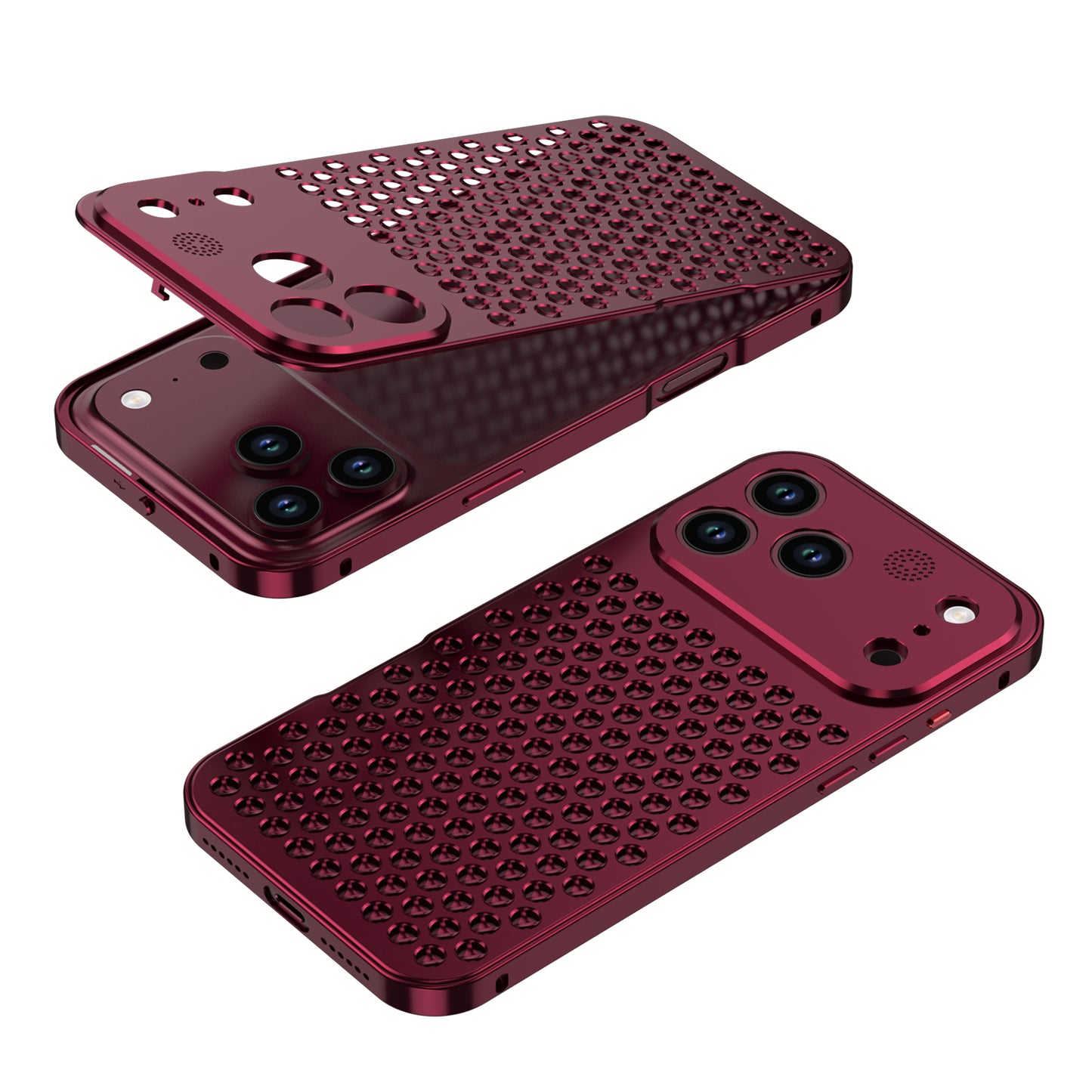 Kylin Armor Elastic Buckle Heat Dissipation Aromatherapy Metal Case Cover