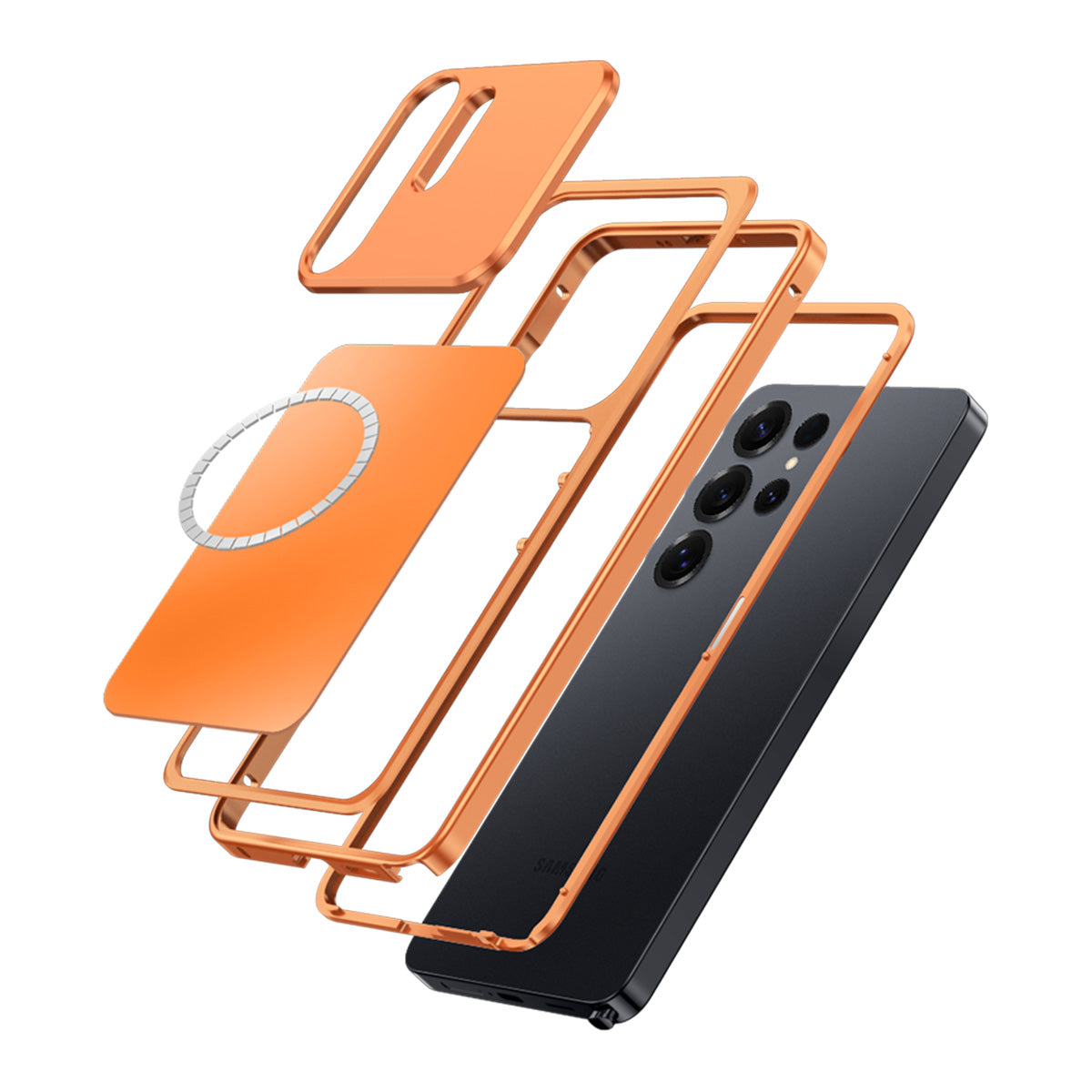 Armor King KuJia MagSafe Snap-on Metal Frame PC Back Case Cover