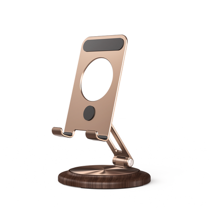 Armor King Foldable 360° Rotation Metal Phone Holder Adjustable Desktop Tablet Stand