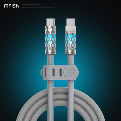 MfiSh Power Viper Type-C to Lightning (30W) / Type-C (240W) Luminous Data Cable Charging Line