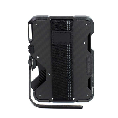 Armor King Magnetic Multi-Tool Metal Wallet Carbon Fiber Cover Card Holder