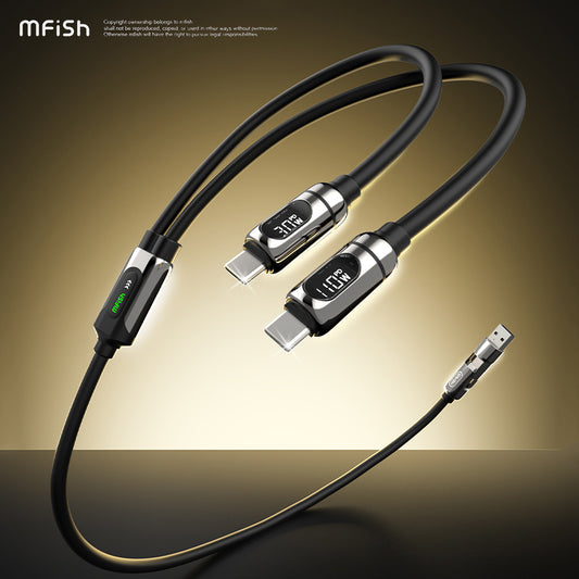 Mfish Gemini Dragon 140W USB-A+USB-C to Type-C*2 Data Cable Charging Line