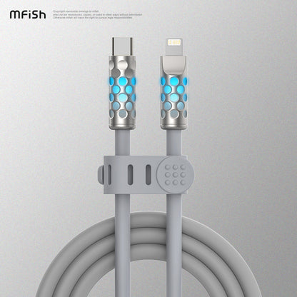 MfiSh Power Viper Type-C to Lightning (30W) / Type-C (240W) Luminous Data Cable Charging Line
