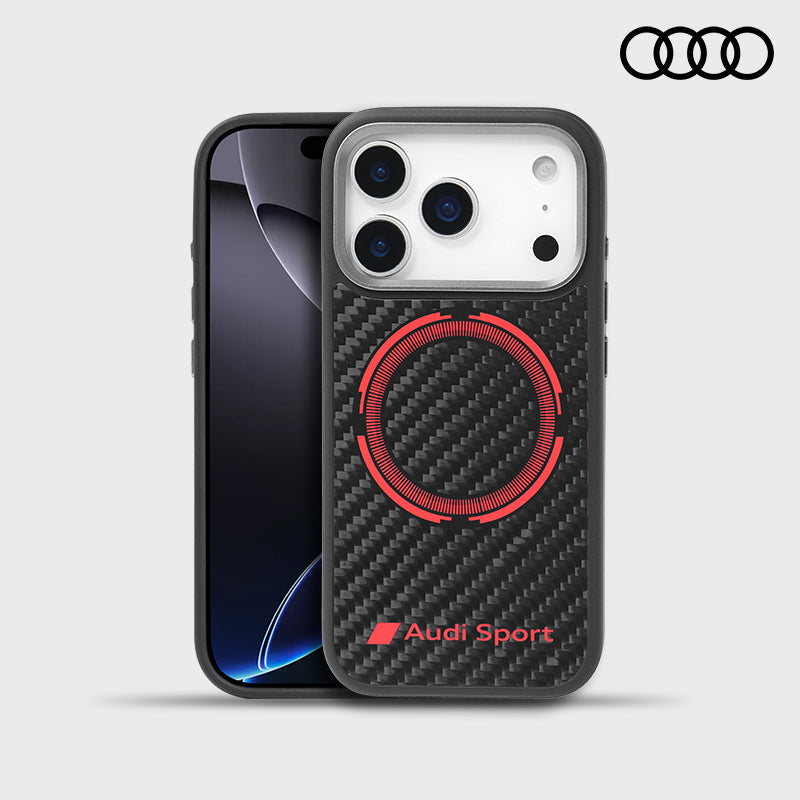 AUDI Sport MagSafe Carbon Fiber Phone Case AUDI Sport MagSafe Carbon Fiber Phone Case