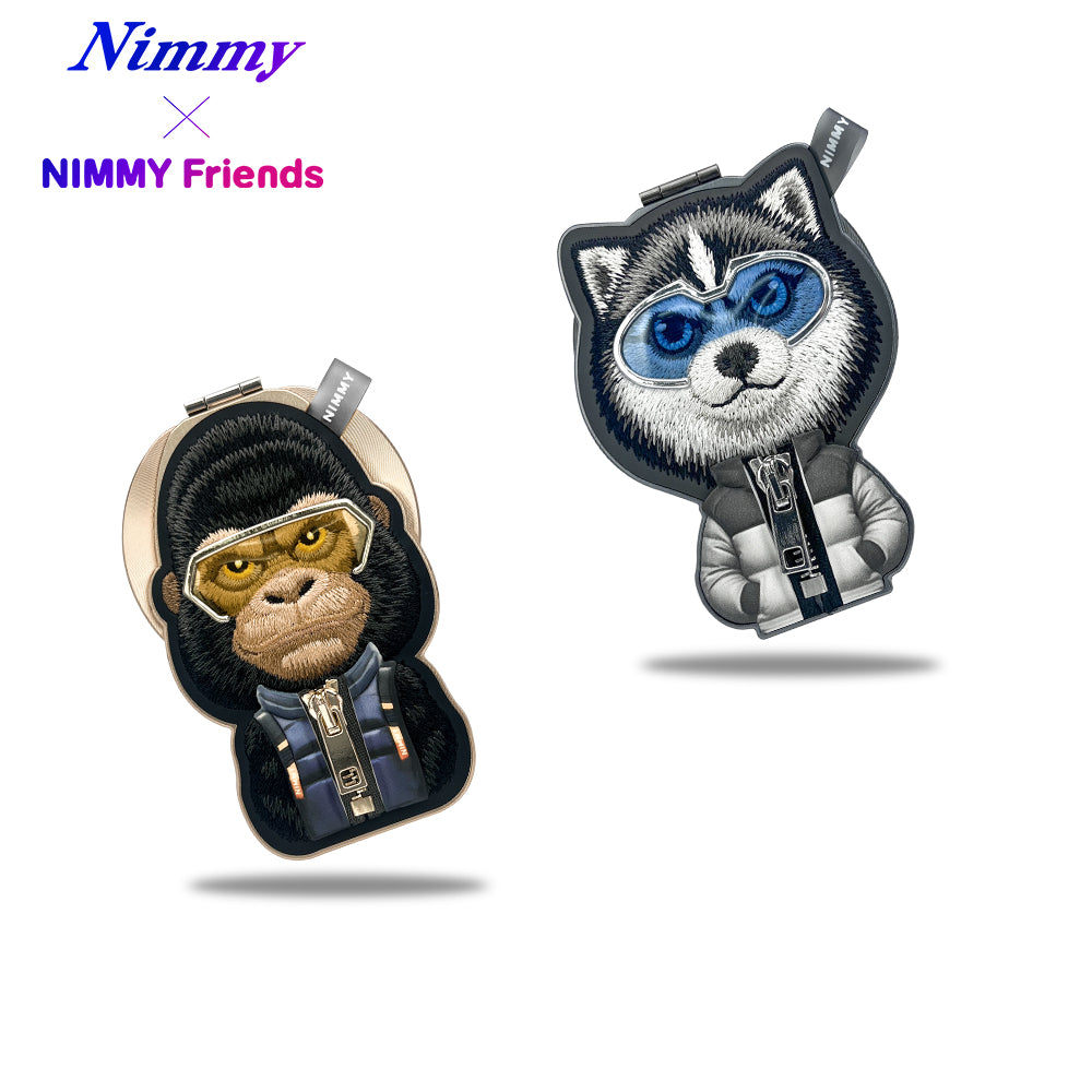 Nimmy Cool Glasses 2.0 Cute Pets 3D Embroidery Magnetic Bracket Phone Holder