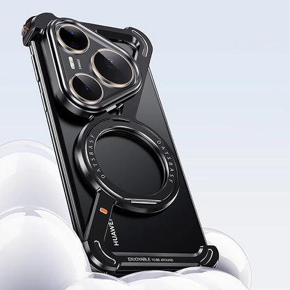 Oatsbasf Z MagSafe Pivot Ring Stand Air Cushion Metal Case Cover