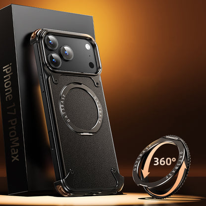 Oatsbasf MagSafe 360° Rotatable Magnetic Ring Stand Air Cushion Metal Case Cover