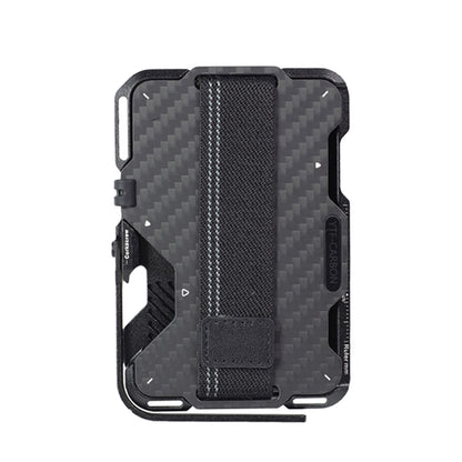 Armor King Magnetic Multi-Tool Metal Wallet Carbon Fiber Cover Card Holder
