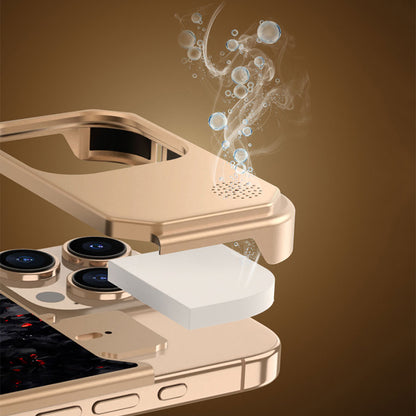 Armor King MagSafe Aluminum+Forged Carbon Fiber Heat Dissipation Aromatherapy Protective Cover Case