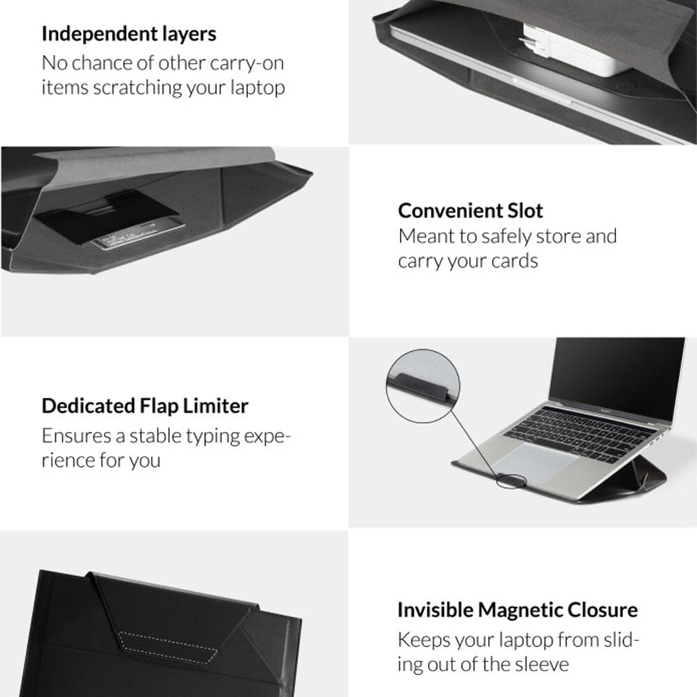 MOFT Slim & Smart 3-in-1 Stand & Storage Laptop Carry Sleeve