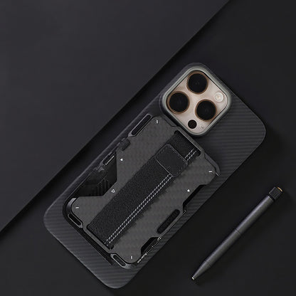 Armor King Magnetic Multi-Tool Metal Wallet Carbon Fiber Cover Card Holder