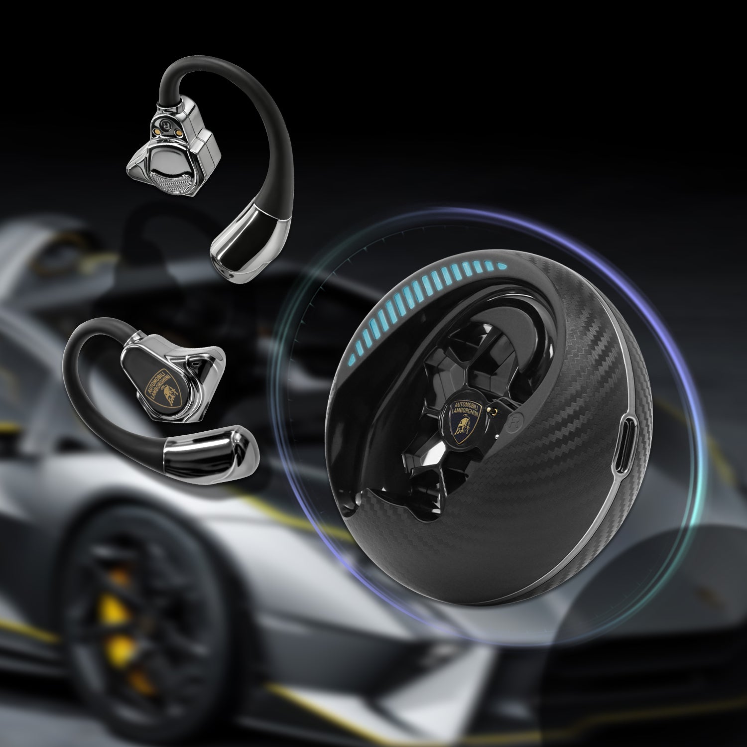 Lamborghini Bluetooth 6.0 True Wireless Earphones OWS Open Ear
