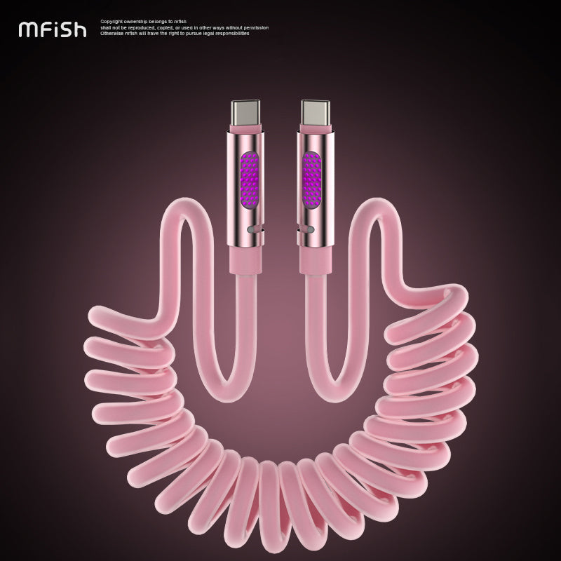 MfiSh Aroma Bee 240W Type-C to Type-C Aromatherapy Elastic Data Cable Charging Line