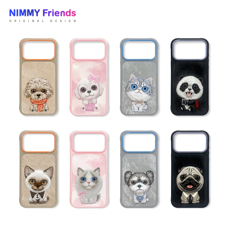 Nimmy Big Eyed Pets Cute 3D Embroidery Case Cover