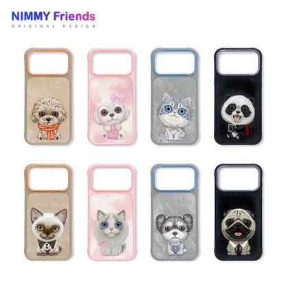 Nimmy Big Eyed Pets Cute 3D Embroidery Case Cover