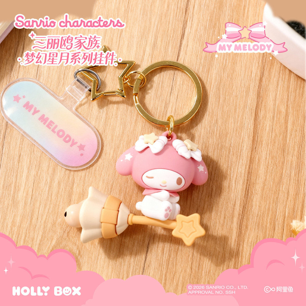 Sanrio Characters Dreamy Moon Star Phone Charm Keychain Pendant