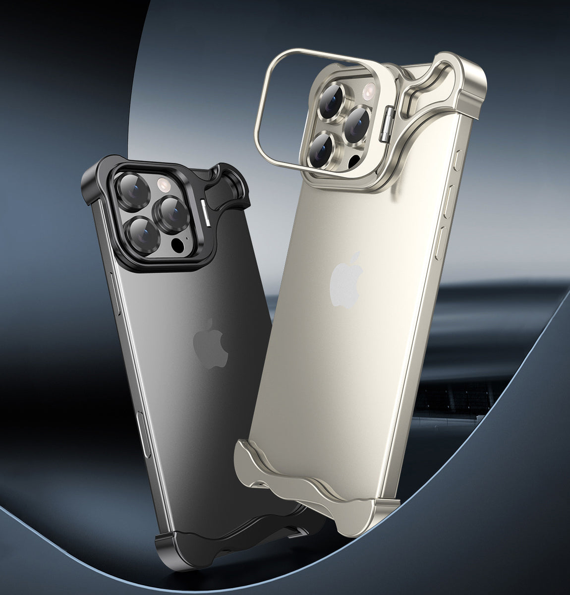 Armor King Wing Skeleton Lens Stand Frameless Anti-fall Metal Case Cover