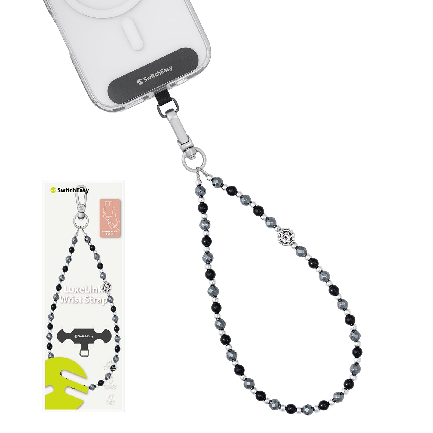 スマホアクセサリー Switch SwitchEasy LuxeLink Wrist Strap + Strap Card Phone Lanyard – Armor