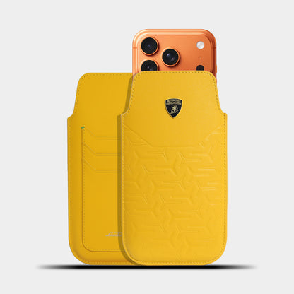 Lamborghini Genuine Leather Mobile Phone Pouch - Temerario D2