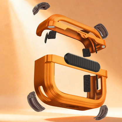 Oatsbasf Armour Magnetic Lock Airbag Shockproof Hollow-out Metal Case for Apple AirPods Pro 3