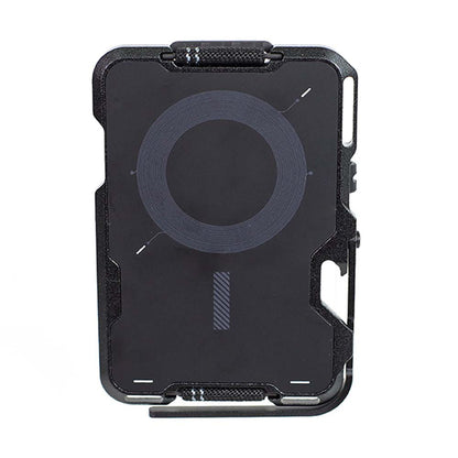 Armor King Magnetic Multi-Tool Metal Wallet Carbon Fiber Cover Card Holder