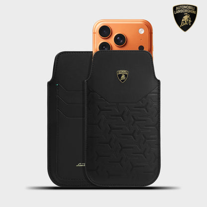 Lamborghini Genuine Leather Mobile Phone Pouch - Temerario D2