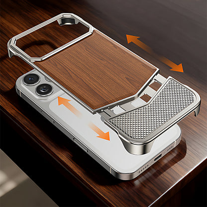 Oatsbasf MagSafe Metal+Wood Extraordinary Sliding Case Cover