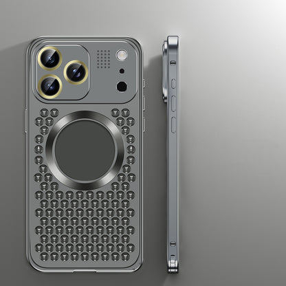 Armor King MagSafe Aluminum Alloy Heat Dissipation Lens Protector Aromatherapy Metal Case Cover