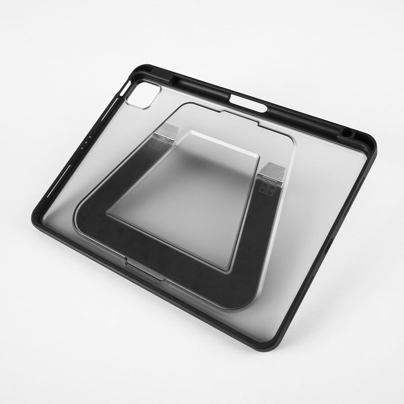 Armor King Double Aluminum Alloy Pivot Kickstand Acrylic + TPU Anti-bending Shockproof Case Cover for Apple iPad
