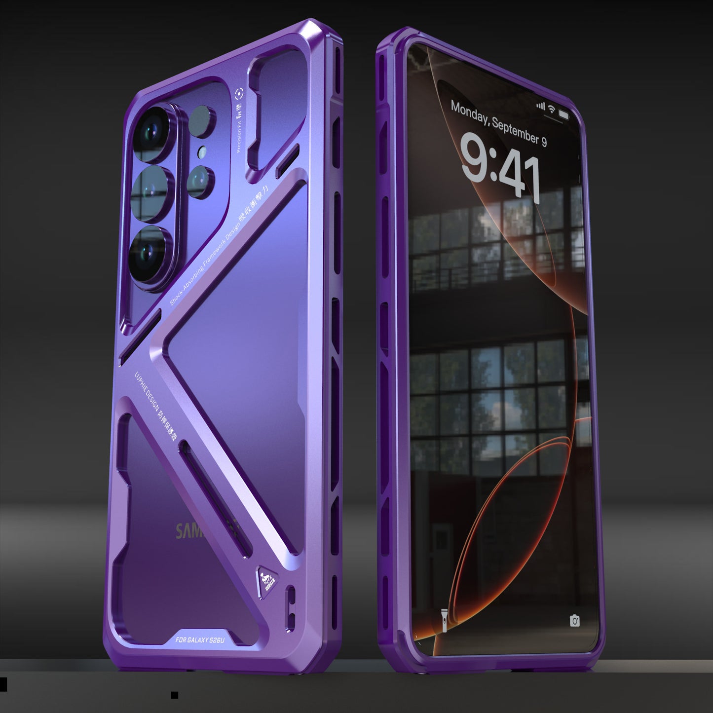 Luphie Warrior Armor Military-Grade Drop Protectioon Aluminum Alloy Heat Dissipation Metal Case Cover