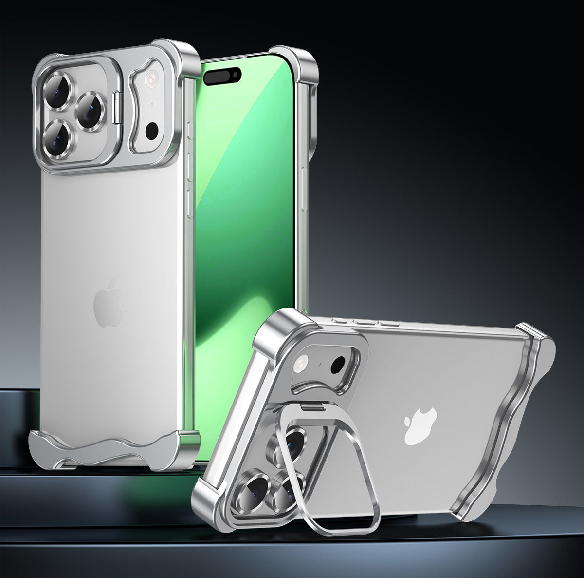 Armor King Wing Skeleton Lens Stand Frameless Anti-fall Metal Case Cover