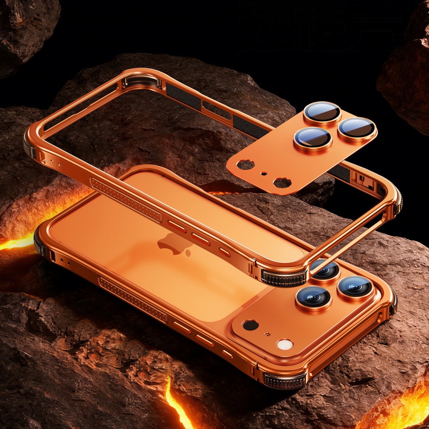 Oatsbasf Dome Shell Lens Protector Air Cushion Shockproof Aluminum Metal Bumper Case Cover