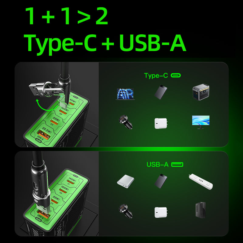 Mfish Armored Dragon III 240W USB-A+Type-C to Lightning+Type-C 4-in-1 Data Cable Charging Line