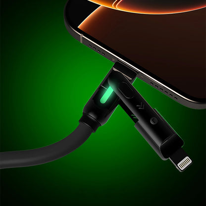 Mfish Armored Dragon III 240W USB-A+Type-C to Lightning+Type-C 4-in-1 Data Cable Charging Line