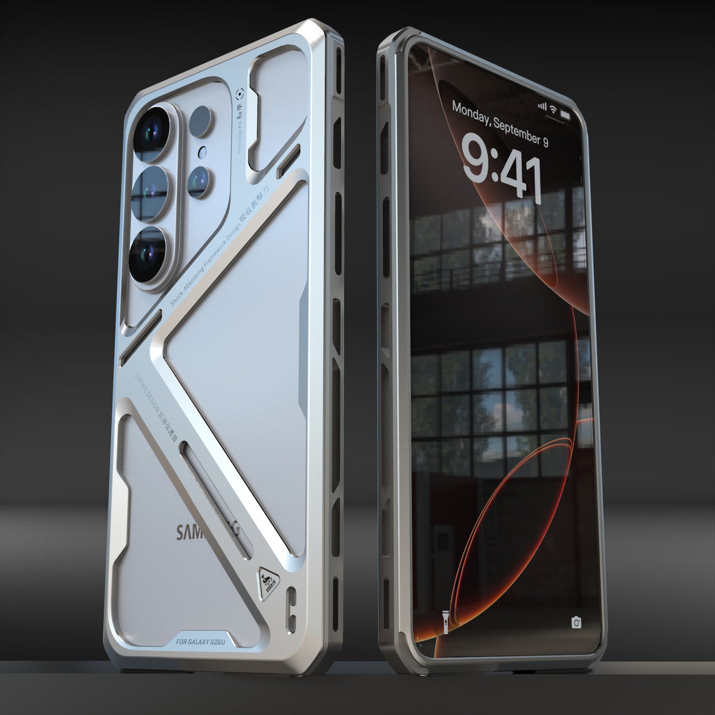 Luphie Warrior Armor Military-Grade Drop Protectioon Aluminum Alloy Heat Dissipation Metal Case Cover