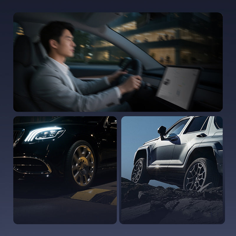 X-Doria Raptic Smart Rotation Kevlar Car Mount Foldable Phone Holder 15W Wireless Charger