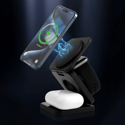 Lamborghini 3-in 1 Foldable Magnetic Wireless Charger -TE D1
