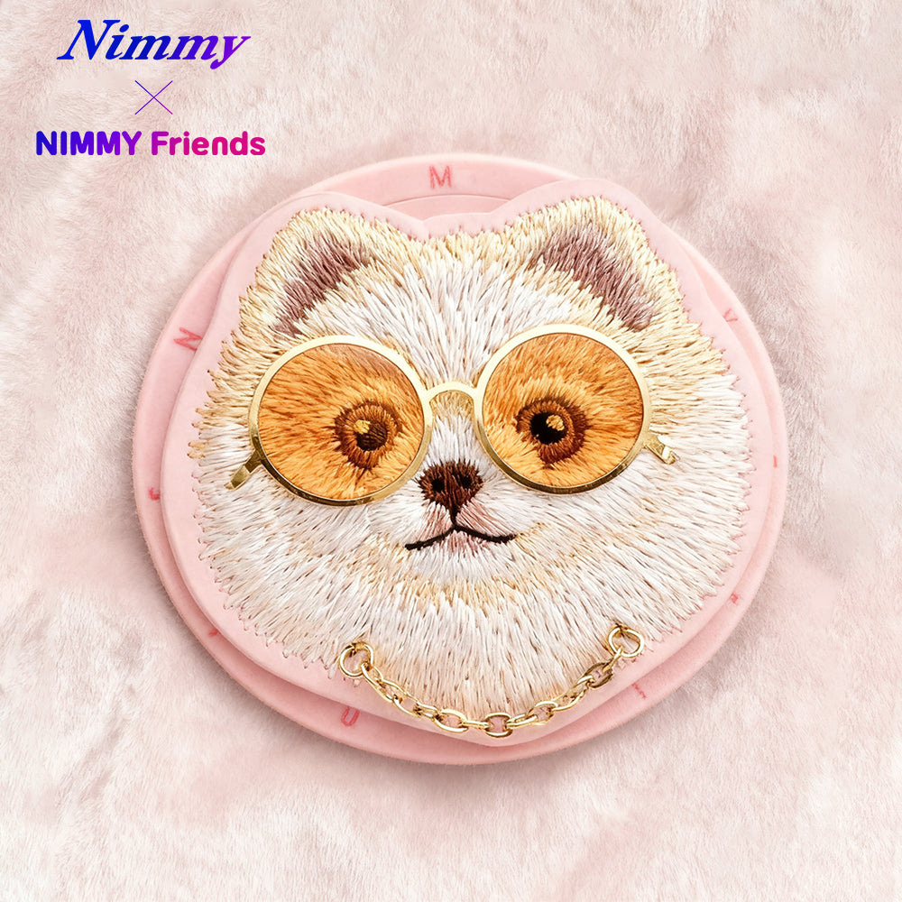 Nimmy Cool Glasses Cute Pets 3D Embroidery Magnetic Bracket Phone Holder