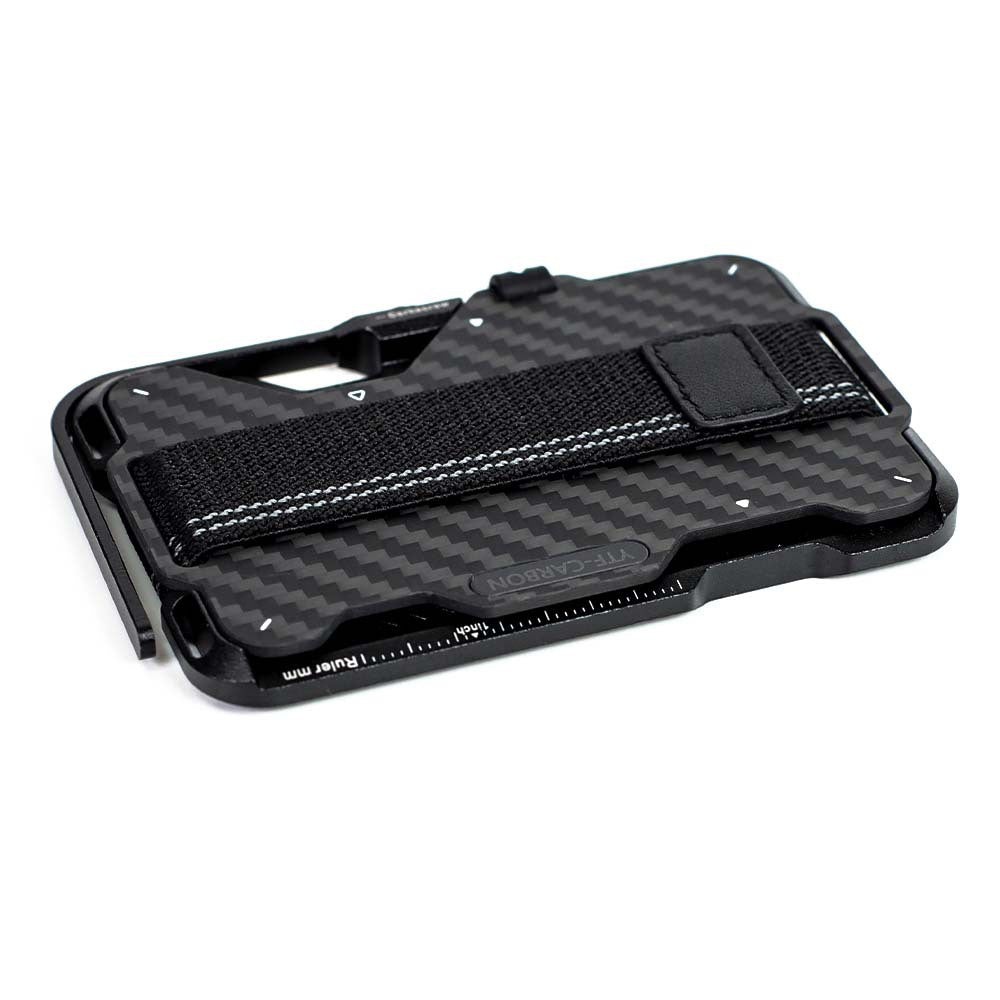 Armor King Magnetic Multi-Tool Metal Wallet Carbon Fiber Cover Card Holder