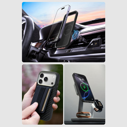 Lamborghini MagSafe 360° Stand  Carbon Fiber Phone Case - Temerario D4