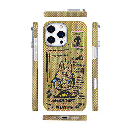 Armor King Labubu Graffiti Luxury Pure Aramid Fiber MagSafe Case Cover